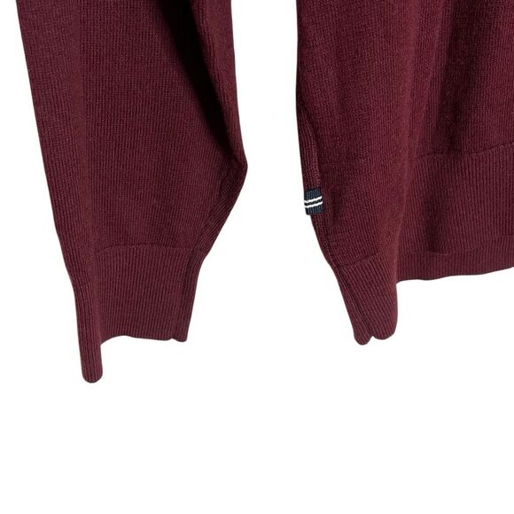 Nautica Knit Navtech Long Sleeve Crew Neck Pullover Sweater Maroon Size Medium - Picture 5 of 8
